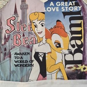 Disney Parks Sleeping Beauty & Bambi Gold Sequin Short Sleeve Top Medium